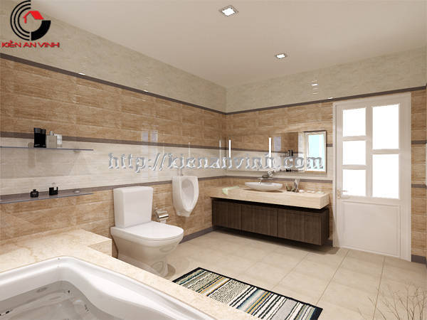 thiết kế villa đẹp kiên giang phòng wc