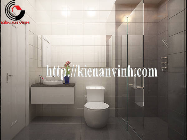 thiết kế nhà ống 3 tầng phòng wc