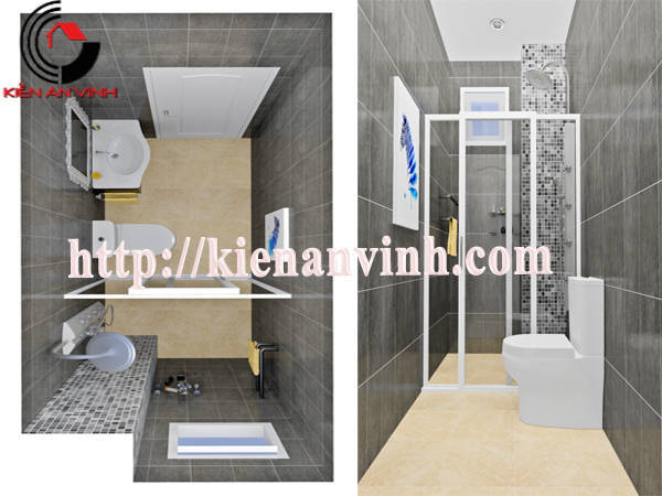 thiết kế nhà ống đẹp phòng wc'