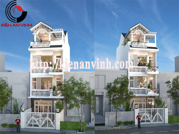 Mẫu thiết kế nhà phố mặt tiền 5m đẹp